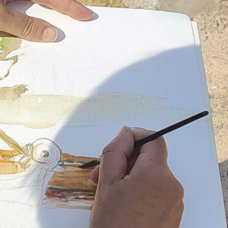 Les cours de dessin et peinture en extérieur de l'atelier Art en Ciel à La Rochelle