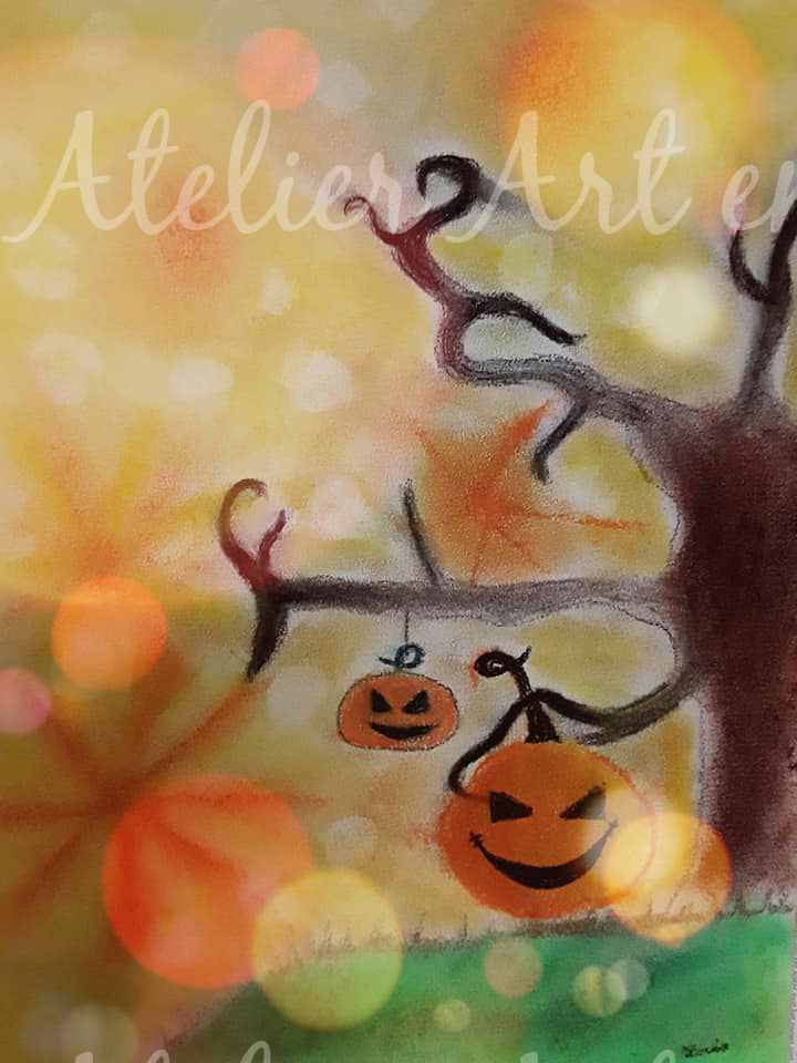 Stage enfant vacances - pratique artistique - Halloween - Atelier art en ciel La Rochelle