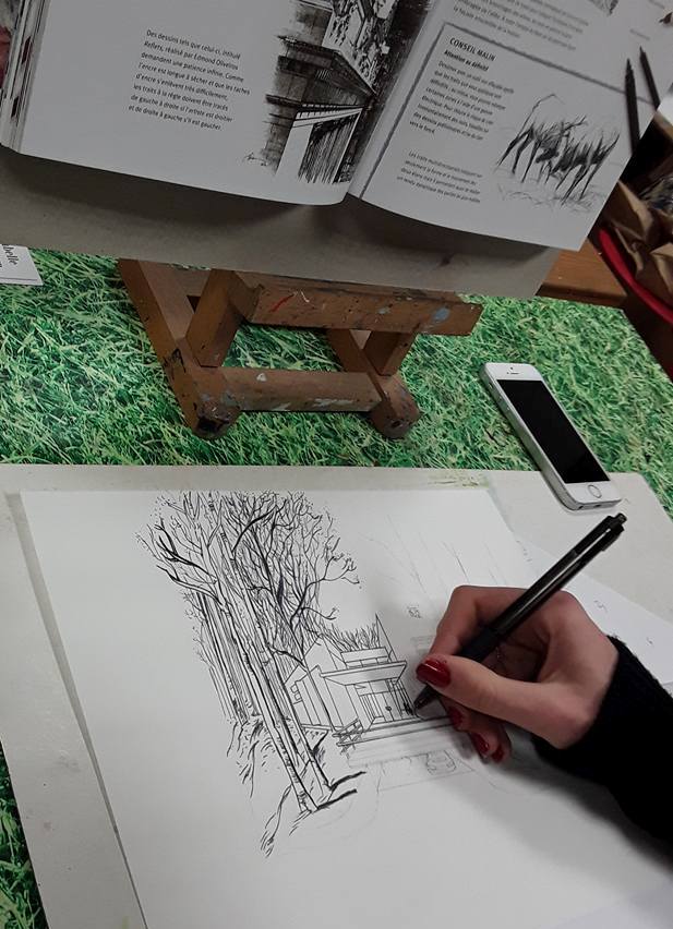 Atelier Art en Ciel - dessin et peinture à La Rochelle - travaux des élèves
