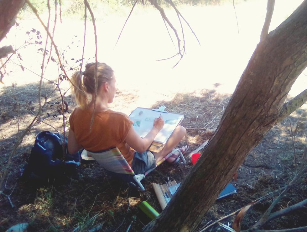 Cours dessin et peinture en extérieur à La Rochelle et Ile de Ré - Atelier Art en Ciel