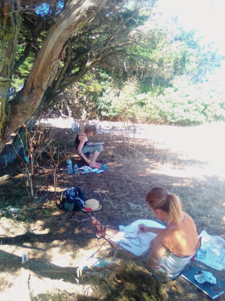 Cours dessin et peinture en extérieur à La Rochelle et Ile de Ré - Atelier Art en Ciel
