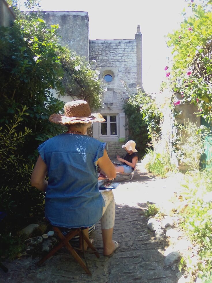 Cours dessin et peinture en extérieur à La Rochelle et Ile de Ré - Atelier Art en Ciel