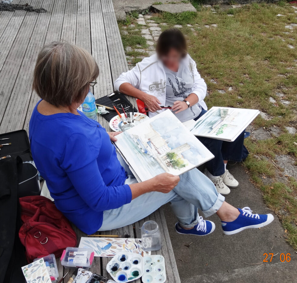 Cours dessin et peinture en extérieur à La Rochelle et Ile de Ré - Atelier Art en Ciel