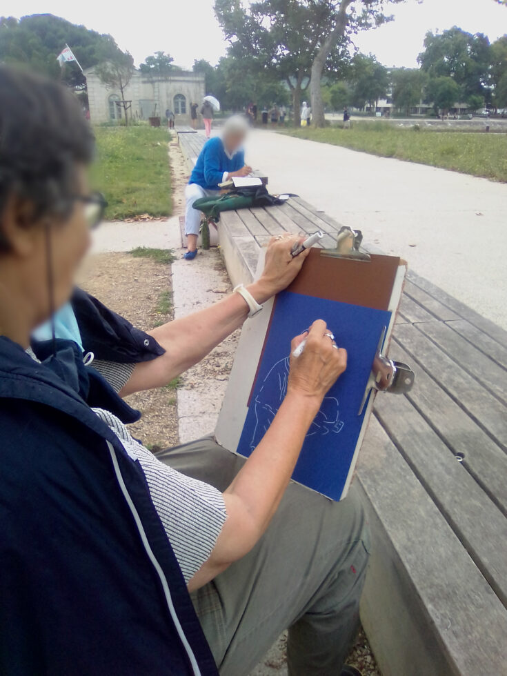 Cours dessin et peinture en extérieur à La Rochelle et Ile de Ré - Atelier Art en Ciel