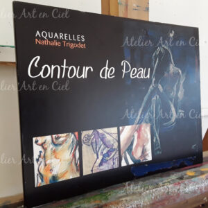 Livre Contour de peau - Aquarelles - Nathalie Trigodet - Artiste peintre La Rochelle