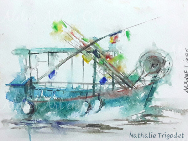 Aquarelle Arbane Libre Nathalie Trigodet - Artiste peintre La Rochelle
