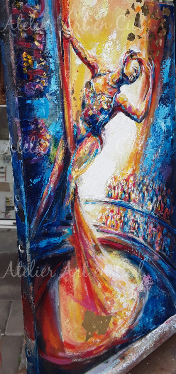 L'acrobate - huile sur toile - Nathalie Trigodet - Artiste peintre La Rochelle