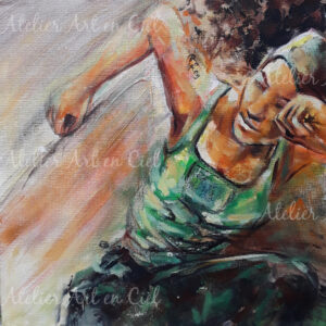 Sportive - acrylique - Nathalie Trigodet - Artiste peintre La Rochelle