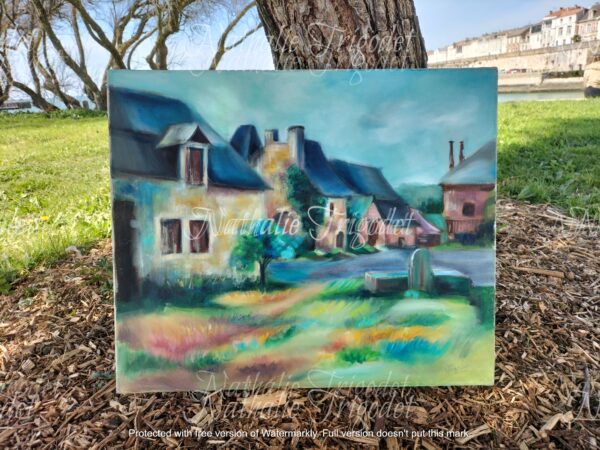 Autour de la fontaine - Huile – Image 2
