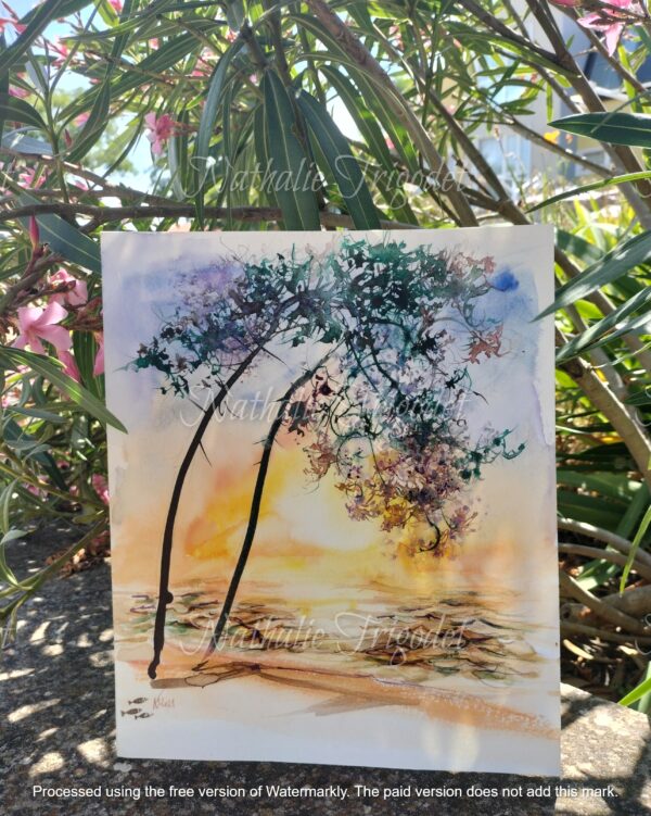 La Plage au Pin - Aquarelle – Image 3