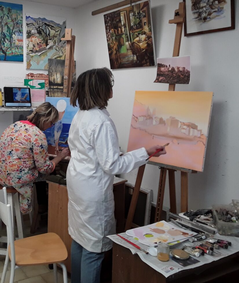 Cours de peinture atelier art en ciel 2024