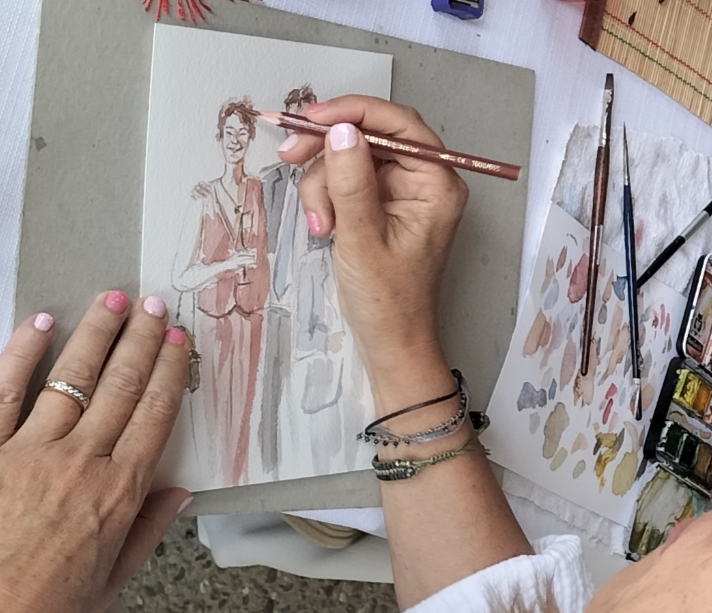 Nathalie-Trigodet-croquis de mariage